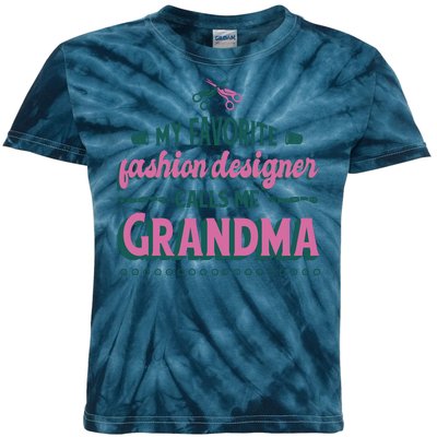 Favorite Fashion Designer Calls Me Grandma Kids Tie-Dye T-Shirt