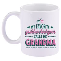 Favorite Fashion Designer Calls Me Grandma 11oz C Handle Ceramic Mug