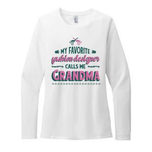 Favorite Fashion Designer Calls Me Grandma Womens CVC Long Sleeve Shirt