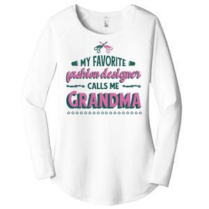 Favorite Fashion Designer Calls Me Grandma Women's Perfect Tri Tunic Long Sleeve Shirt