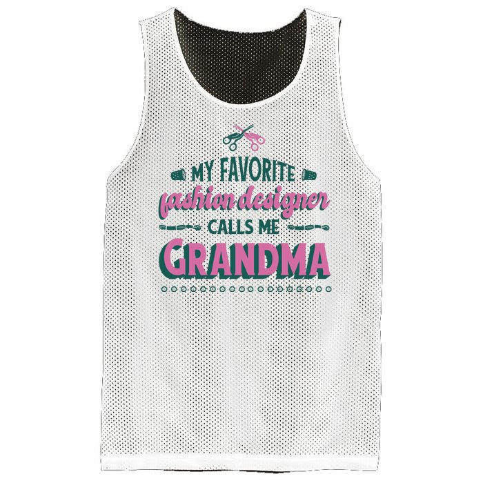 Favorite Fashion Designer Calls Me Grandma Mesh Reversible Basketball Jersey Tank