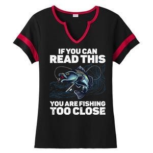 Funny Fishing Design For Men Women Fishes Fishing Lover Ladies Halftime Notch Neck Tee