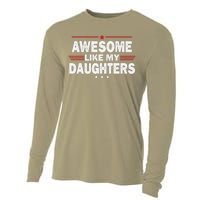 Funny FatherS Day Awesome Like My Daughters Family Lovers Cooling Performance Long Sleeve Crew