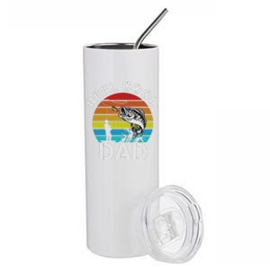 Funny Fishing Dad Funny Reel Cool Fish Fisherman Stainless Steel Tumbler