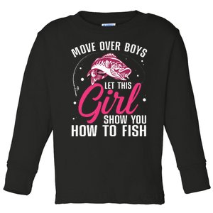 Funny Fishing Design For Fisherman Fishing Lover Toddler Long Sleeve Shirt