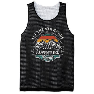 Funny First Day Of School Let The 4th Grade Adventure Begin Mesh Reversible Basketball Jersey Tank