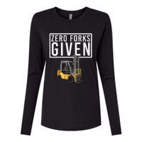 Funny Forklift Driver Art For Men Women Forklift Operator Womens Cotton Relaxed Long Sleeve T-Shirt