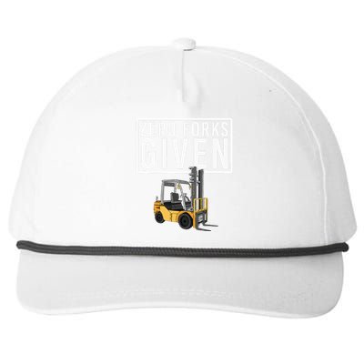 Funny Forklift Driver Art For Men Women Forklift Operator Snapback Five-Panel Rope Hat