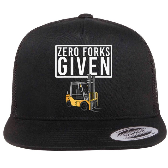 Funny Forklift Driver Art For Men Women Forklift Operator Flat Bill Trucker Hat