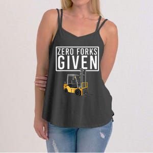 Funny Forklift Driver Art For Men Women Forklift Operator Women's Strappy Tank