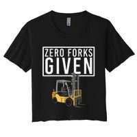 Funny Forklift Driver Art For Men Women Forklift Operator Women's Crop Top Tee