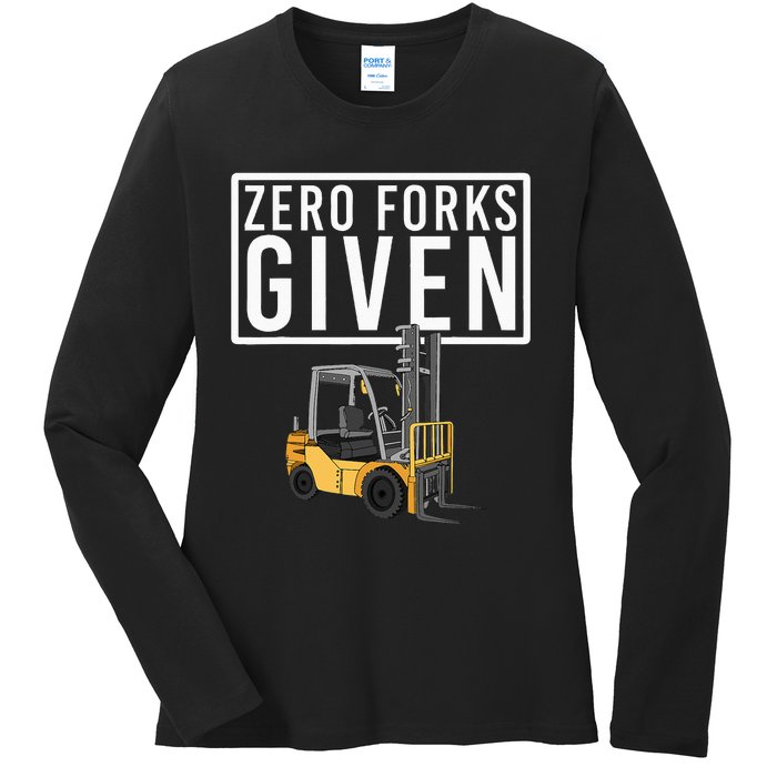 Funny Forklift Driver Art For Men Women Forklift Operator Ladies Long Sleeve Shirt