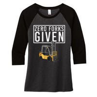 Funny Forklift Driver Art For Men Women Forklift Operator Women's Tri-Blend 3/4-Sleeve Raglan Shirt