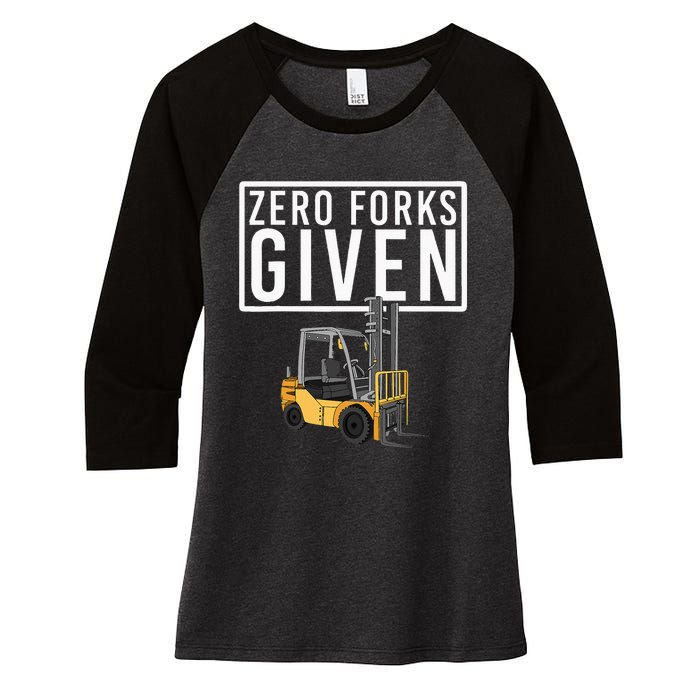 Funny Forklift Driver Art For Men Women Forklift Operator Women's Tri-Blend 3/4-Sleeve Raglan Shirt