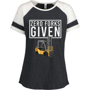 Funny Forklift Driver Art For Men Women Forklift Operator Enza Ladies Jersey Colorblock Tee