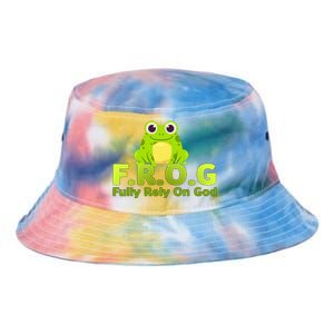 Frog Funny Definition Fully Rely On God Tie Dye Newport Bucket Hat