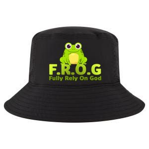 Frog Funny Definition Fully Rely On God Cool Comfort Performance Bucket Hat