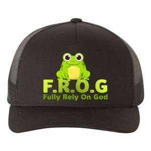 Frog Funny Definition Fully Rely On God Yupoong Adult 5-Panel Trucker Hat