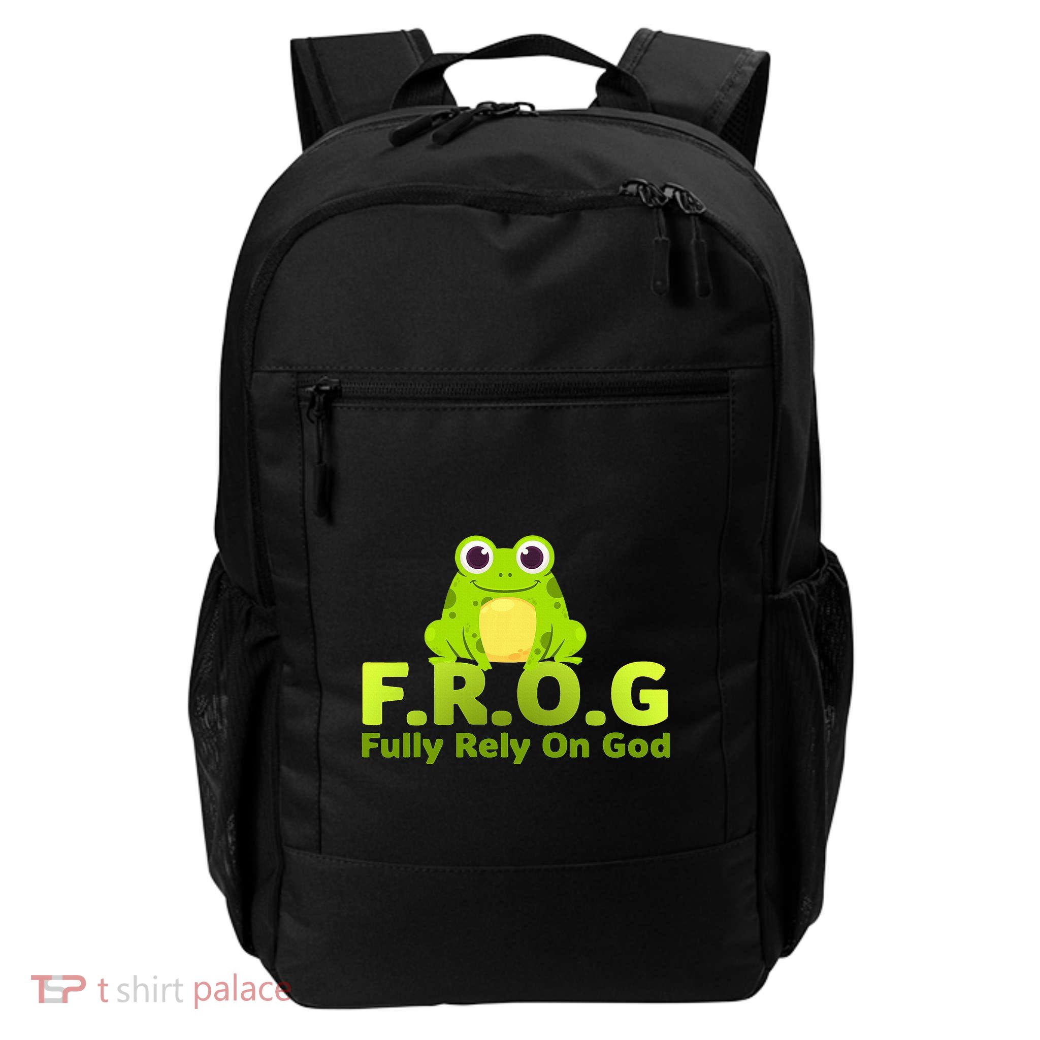 Frog Funny Definition Fully Rely On God Daily Commute Backpack