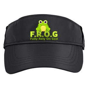 Frog Funny Definition Fully Rely On God Adult Drive Performance Visor