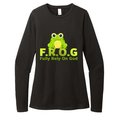 Frog Funny Definition Fully Rely On God Womens CVC Long Sleeve Shirt