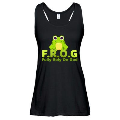 Frog Funny Definition Fully Rely On God Ladies Essential Flowy Tank