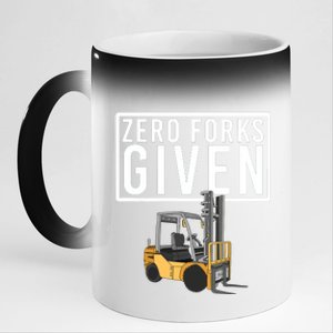 Funny Forklift Driver Art For Men Women Forklift Operator 11oz Black Color Changing Mug