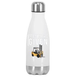 Funny Forklift Driver Art For Men Women Forklift Operator Stainless Steel Insulated Water Bottle