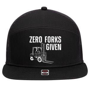 Funny Forklift Driver Art For Men Women Forklift Operator 7 Panel Mesh Trucker Snapback Hat