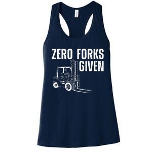 Funny Forklift Driver Art For Men Women Forklift Operator Women's Racerback Tank