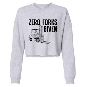 Funny Forklift Driver Art For Men Women Forklift Operator Cropped Pullover Crew