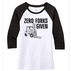 Funny Forklift Driver Art For Men Women Forklift Operator Women's Tri-Blend 3/4-Sleeve Raglan Shirt