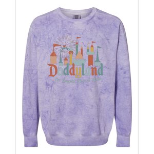 Funny FatherS Day Daddyland Papa Dad Colorblast Crewneck Sweatshirt