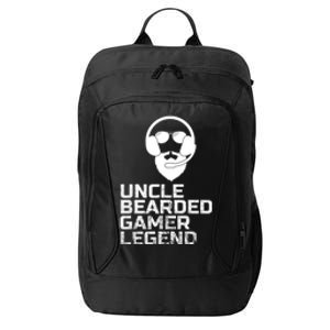 Funny Fathers Day Gaming Gift For Uncle Bearded Uncle Gamer Gift City Backpack