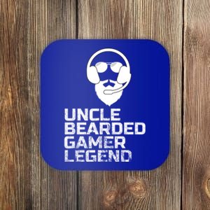 Funny Fathers Day Gaming Gift For Uncle Bearded Uncle Gamer Gift Coaster