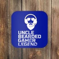 Funny Fathers Day Gaming Gift For Uncle Bearded Uncle Gamer Gift Coaster