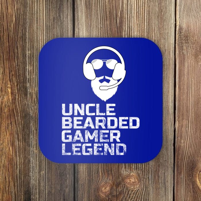 Funny Fathers Day Gaming Gift For Uncle Bearded Uncle Gamer Gift Coaster