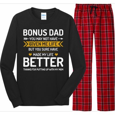 Funny FatherS Day Bonus Dad Gifts From Daughter Son Wife Long Sleeve Pajama Set