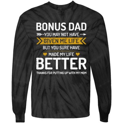 Funny FatherS Day Bonus Dad Gifts From Daughter Son Wife Tie-Dye Long Sleeve Shirt