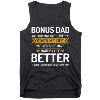 Funny FatherS Day Bonus Dad Gifts From Daughter Son Wife Tank Top