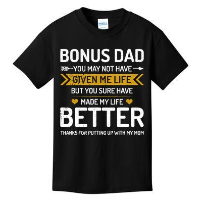 Funny FatherS Day Bonus Dad Gifts From Daughter Son Wife Kids T-Shirt