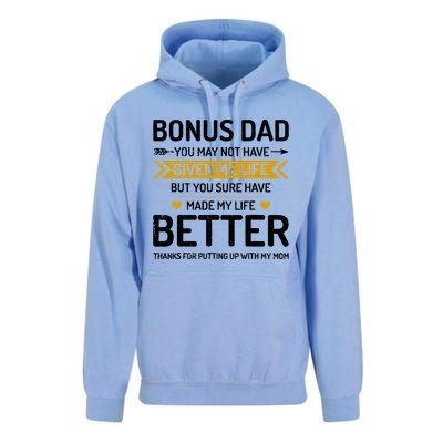 Funny FatherS Day Bonus Dad Gifts From Daughter Son Wife Unisex Surf Hoodie