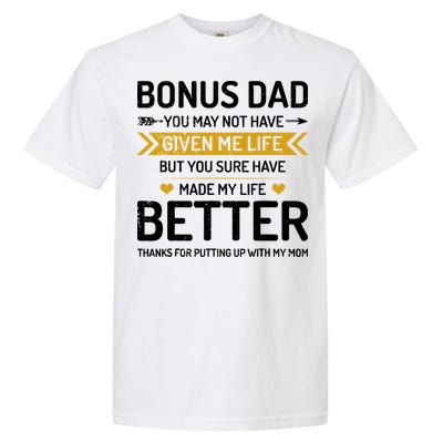 Funny FatherS Day Bonus Dad Gifts From Daughter Son Wife Garment-Dyed Heavyweight T-Shirt