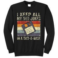 Funny Father's Day Daddy Jokes in Dadabase Vintage Retro Sweatshirt