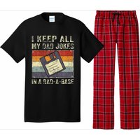 Funny Father's Day Daddy Jokes in Dadabase Vintage Retro Pajama Set