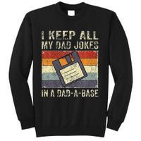 Funny Father's Day Daddy Jokes in Dadabase Vintage Retro Tall Sweatshirt