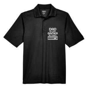 Funny Fathers Day Gaming Gift Dad By Day Gamer By Night Gift Men's Origin Performance Pique Polo