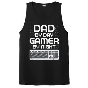 Funny Fathers Day Gaming Gift Dad By Day Gamer By Night Gift PosiCharge Competitor Tank