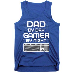 Funny Fathers Day Gaming Gift Dad By Day Gamer By Night Gift Tank Top