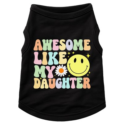 Funny FatherS Day Awesome Like My Daughter Retro Groovy Dad Doggie Tank